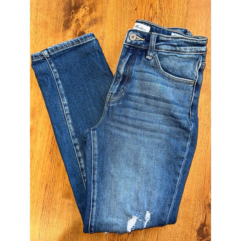 KanCan Raven Ultra High Rise Slim Straight Jeans 3 / 25 Cuffed KC9241M Dark Wash